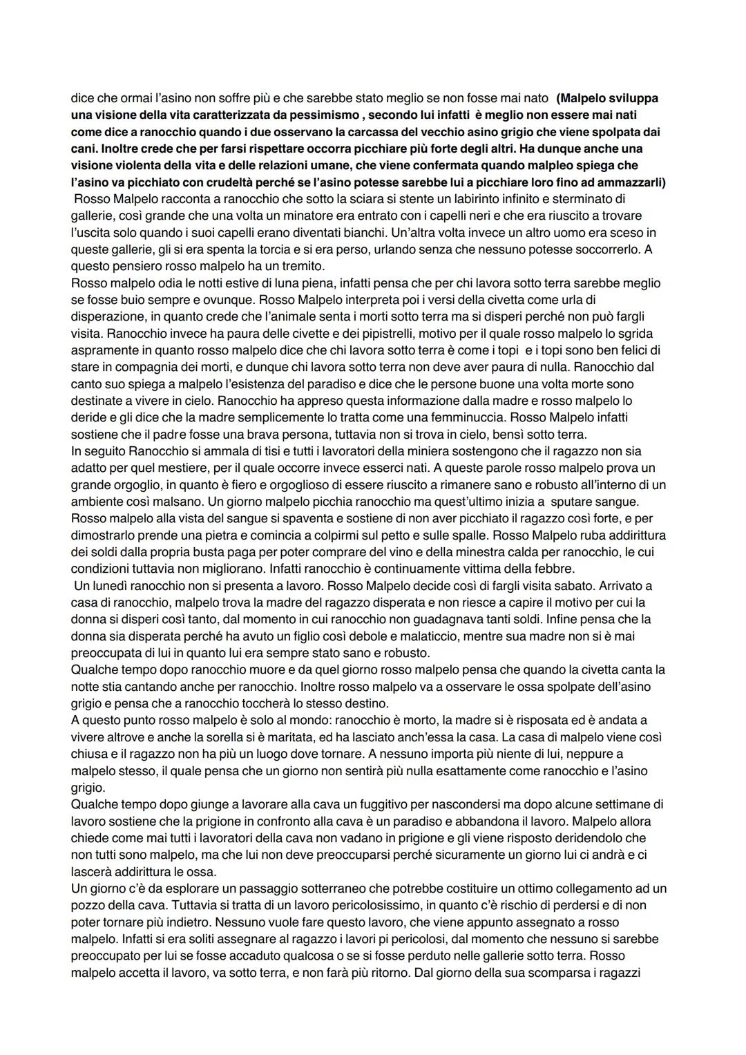 ROSSO MALPELO
Nel 1880 verga pubblica la sua prima raccolta dei racconti, è una raccolta importantissima che contiene una
decina di racconti