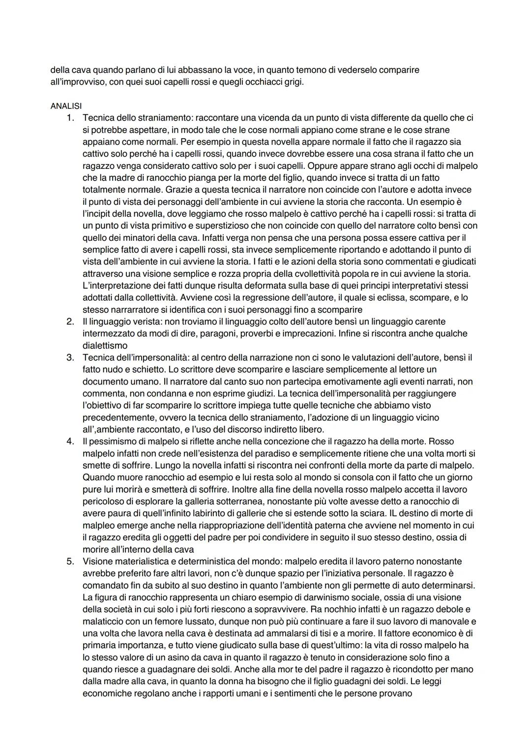 ROSSO MALPELO
Nel 1880 verga pubblica la sua prima raccolta dei racconti, è una raccolta importantissima che contiene una
decina di racconti