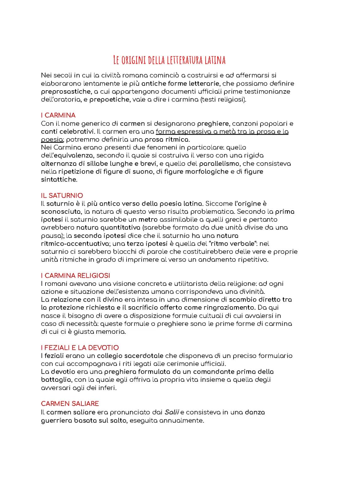 Origini della letteratura latina e Livio Andronico