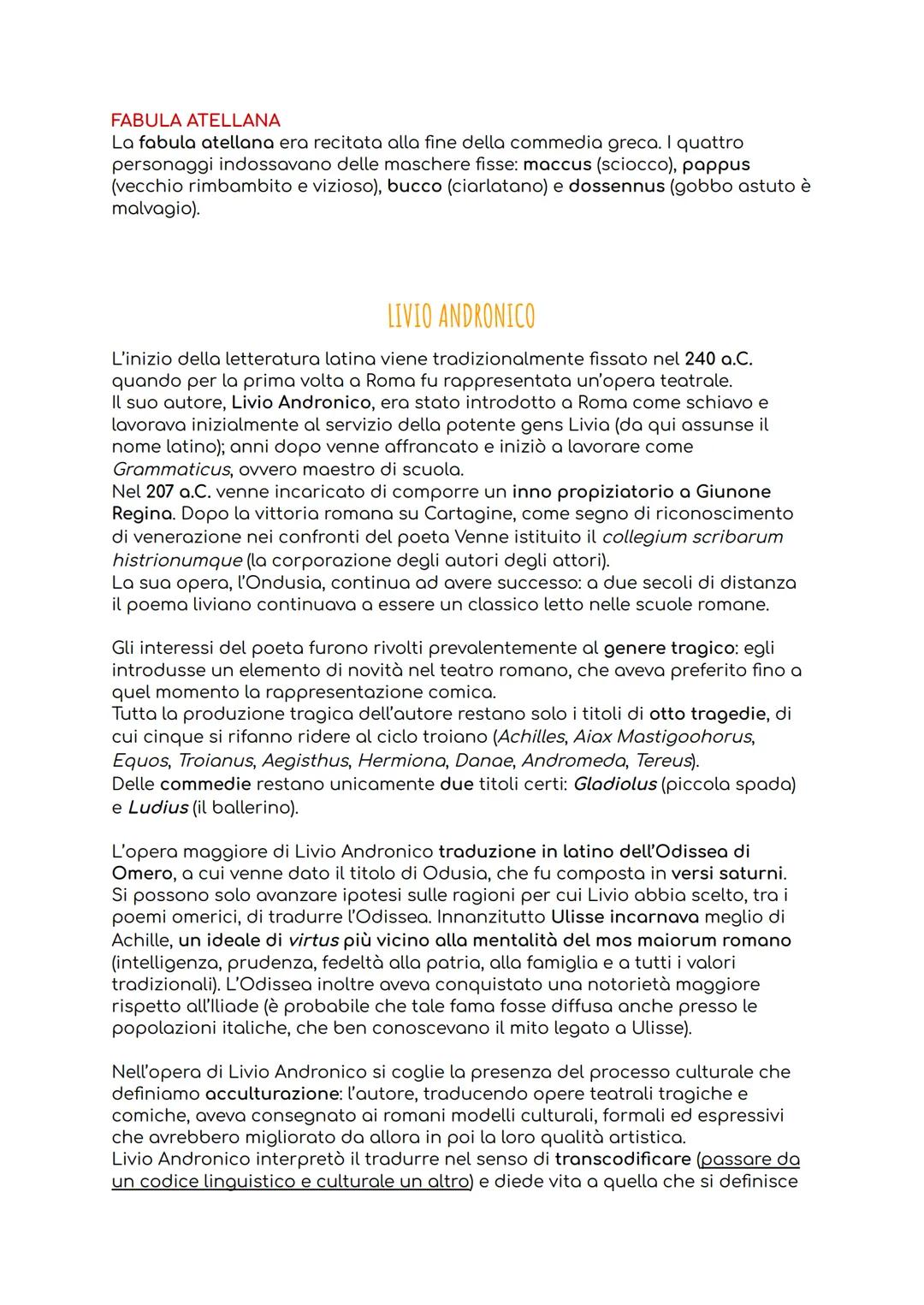 LE ORIGINI DELLA LETTERATURA LATINA
Nei secoli in cui la civiltà romana cominciò a costruirsi e ad affermarsi si
elaborarono lentamente le p