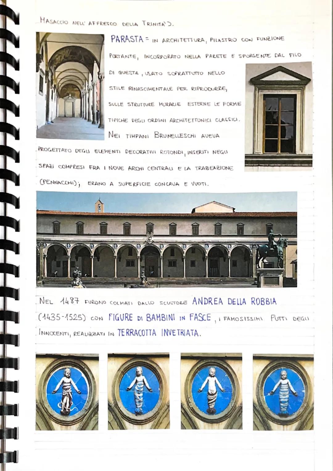 Spedale degli
Innocenti Se
INIZIATO NEL 1419 PRESSO LA CHIESA DEI SERVI DI MARIA, ESSO POSE LE PREMESSE
PER LA CREAZIONE DELLA PIAZZA PORTIC