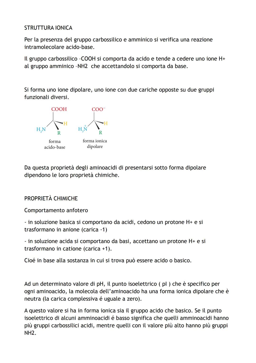 Le proteine sono polimeri i cui monomeri sono gli AMMINOACIDI.
Gli aminoacidi sono costituiti sempre da un gruppo amminico (-NH2 ) e da un
g