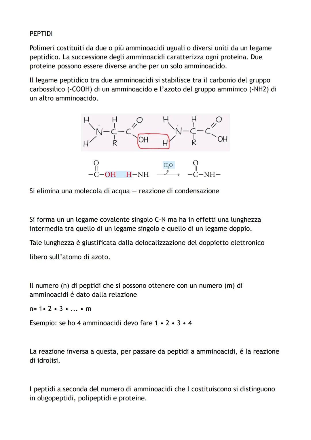 Le proteine sono polimeri i cui monomeri sono gli AMMINOACIDI.
Gli aminoacidi sono costituiti sempre da un gruppo amminico (-NH2 ) e da un
g