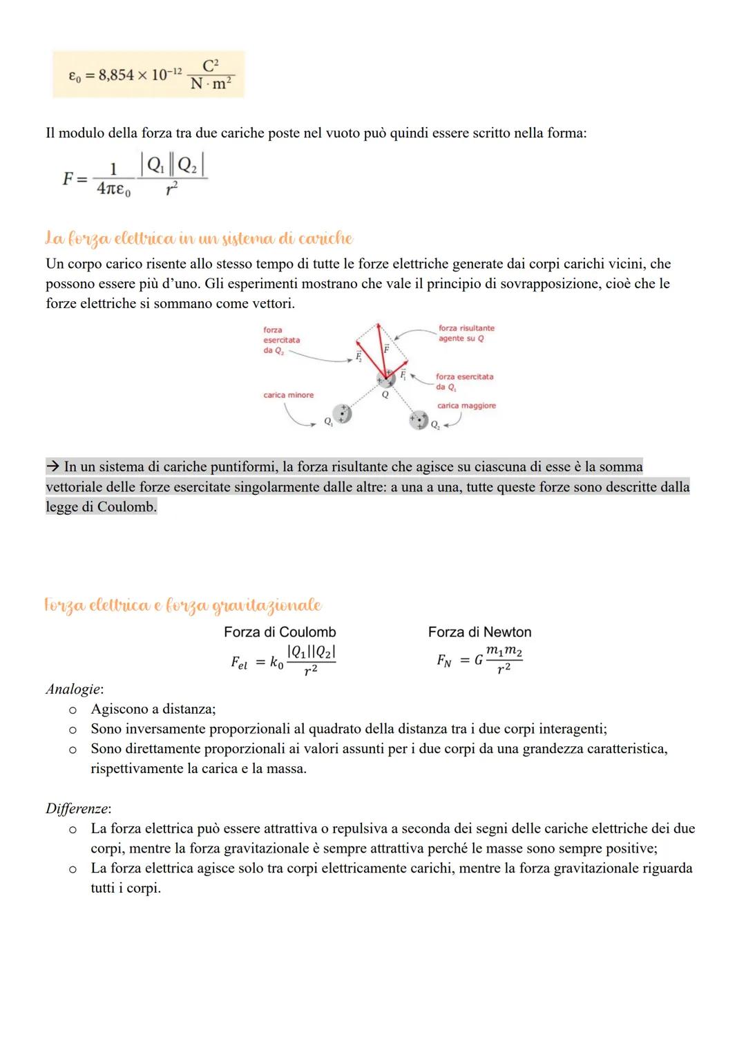 La carica elettrica e la legge
di Collomb
he
Il termine elettricità deriva da «<elektron»> che significa «ambra». L'ambra è una resina di co