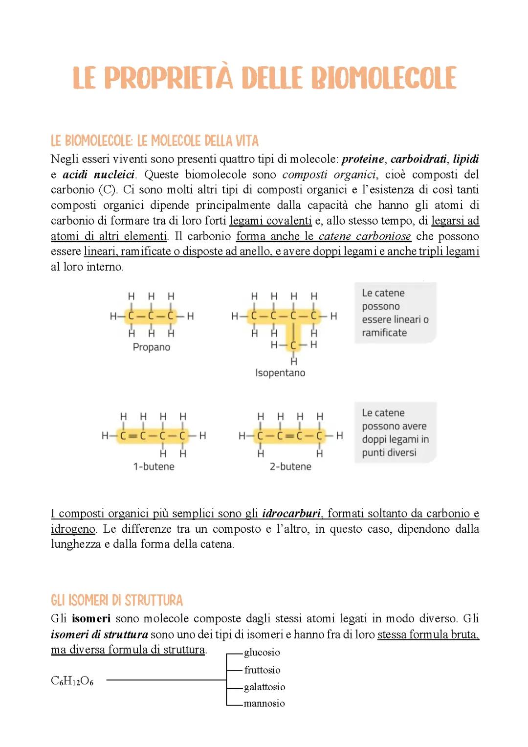 Proprietà biomolecole