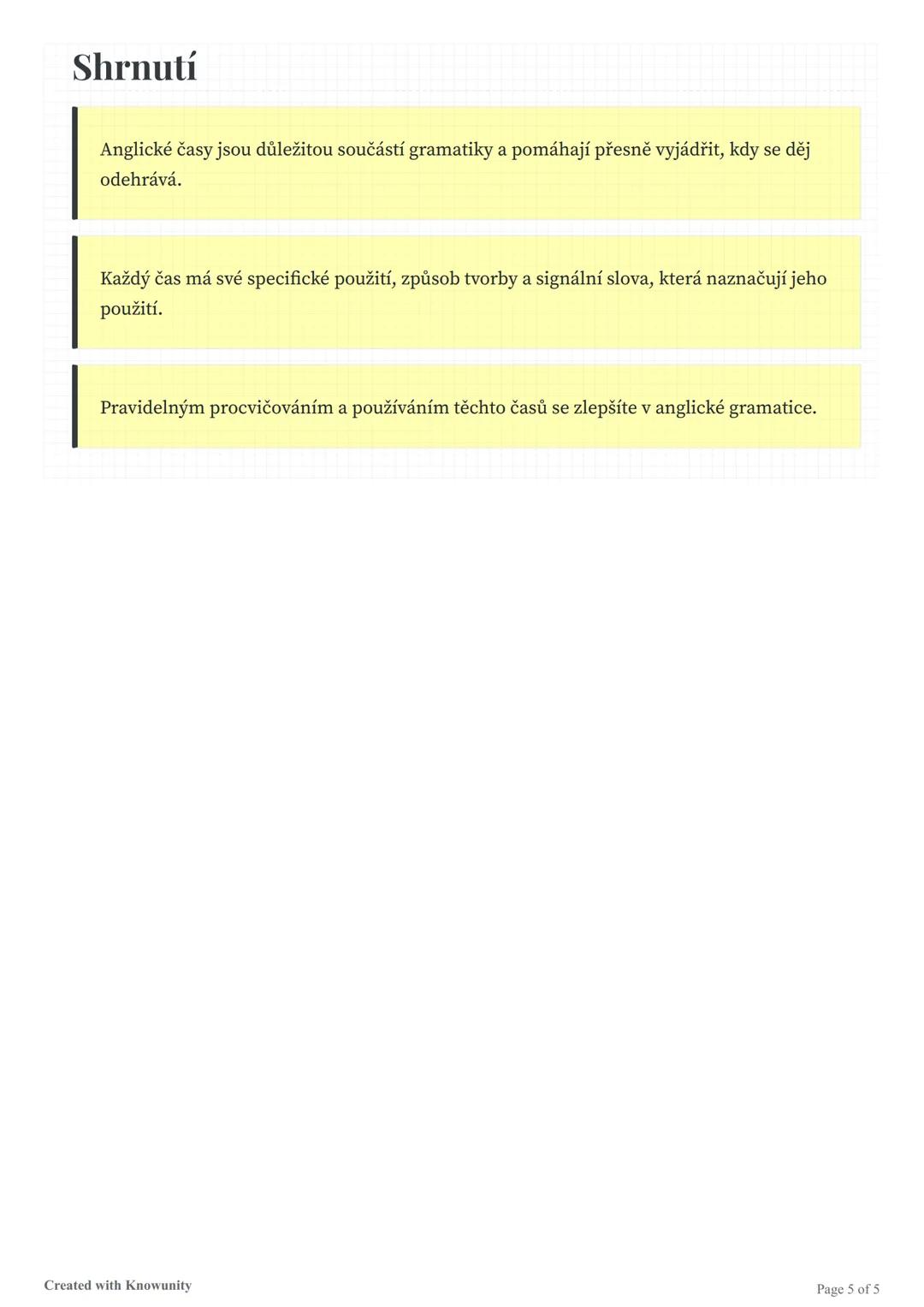 # Anglické časy
Přehled anglických časů, jejich použití, tvorba, signální slova a příklady.
# Anglické časy
Anglické časy jsou základním