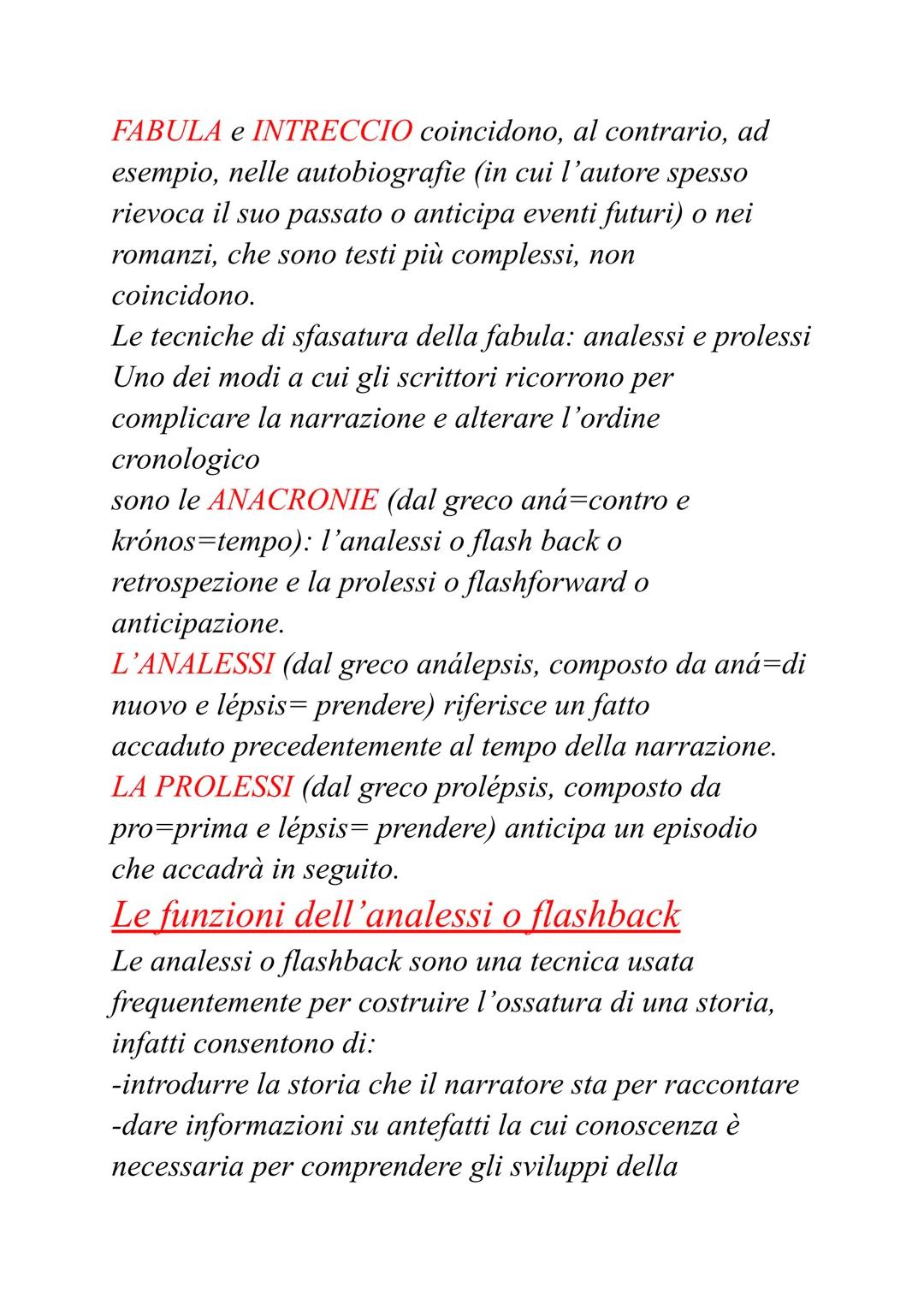 LA FABULA E L'INTRECCIO
L'autore di un testo narrativo sceglie un ordine con cui
raccontare una storia, può raccontarla seguendo
l'ordine lo