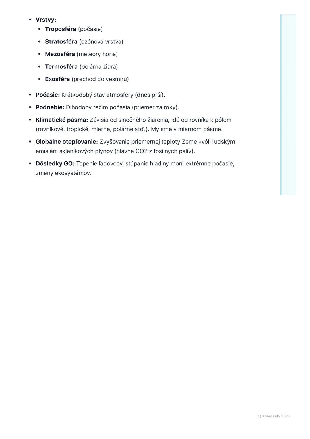 # Atmosféra a podnebie
## Prehľad atmosféry a podnebia
Atmosféra je vlastne taký plynný obal, ktorý obklopuje našu Zem. Je to super
dôleži