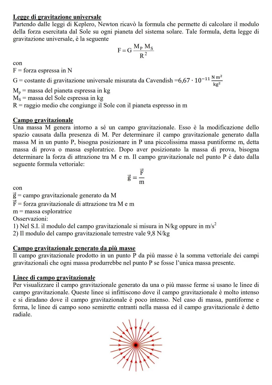 Leggi di Keplero
Intorno al 1600 l'astronomo tedesco Giovanni Keplero scoprì le tre leggi che governano il moto
di rivoluzione dei pianeti i