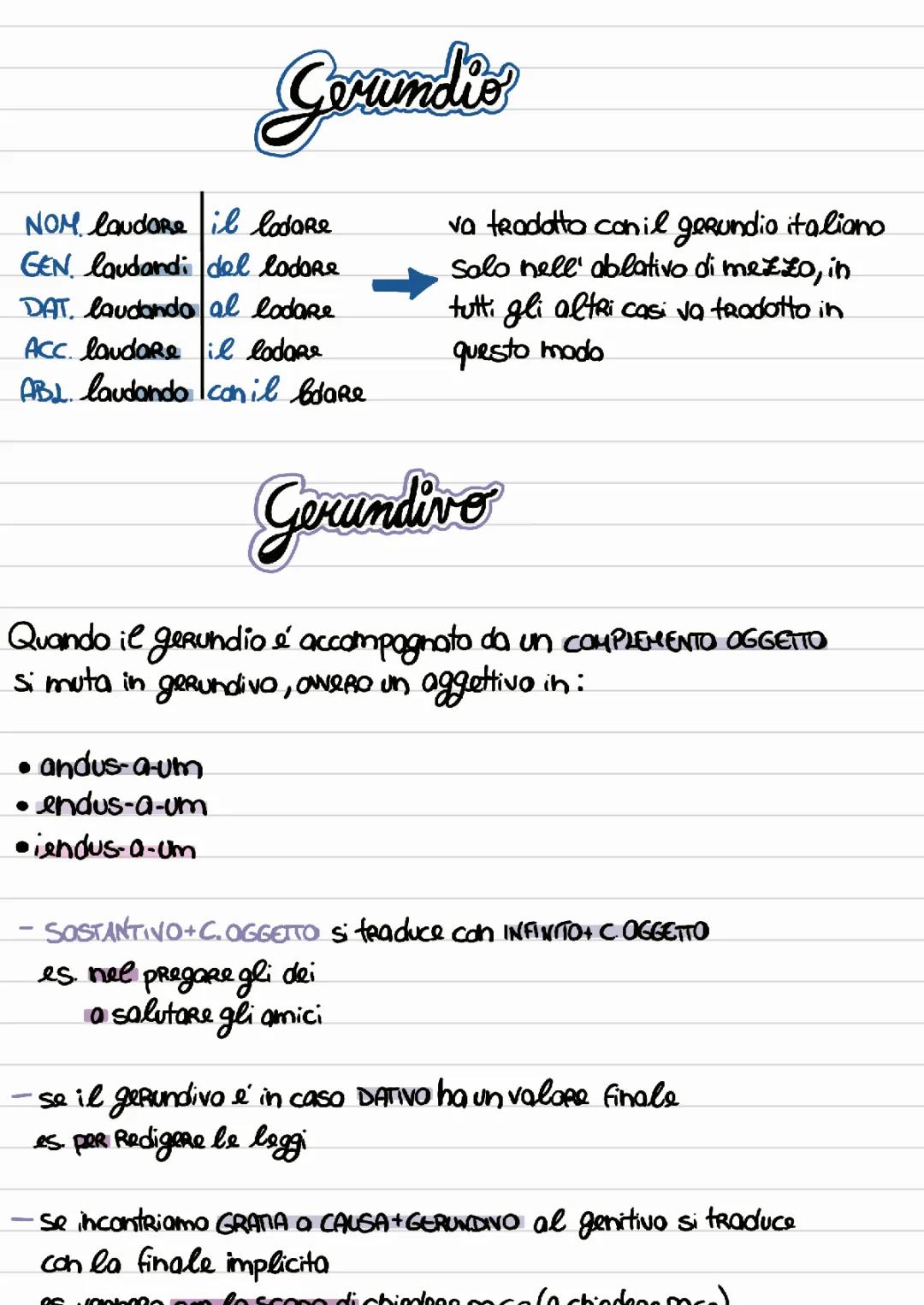 Gerundio e Gerundivo latino