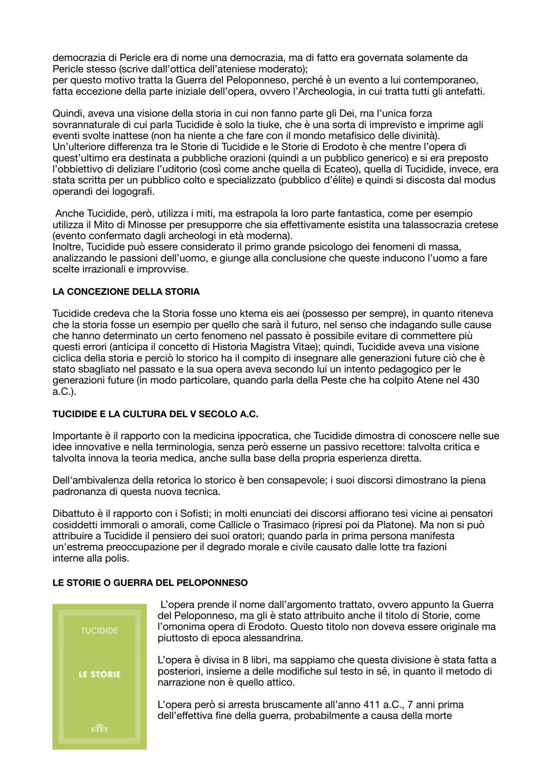 TUCIDIDE
Tucidide รจ il rappresentante piรน illustre del genere storiografico greco, in
quanto fu il primo a scrivere la storia in un modo ogg