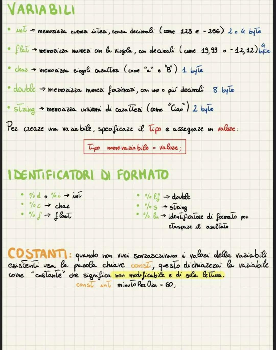 # PROGRAMHAZIONE C
INTRODUZIONE
LIBRERIE
#include <stdio.h> libzezia di file di intestazione che ci consente di lavoraze
con funzioni di