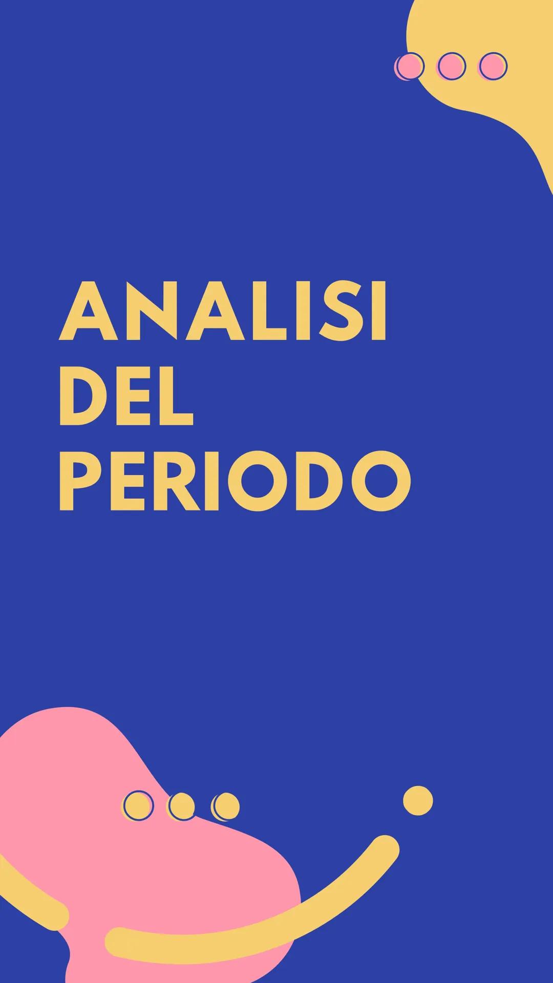 Analisi del periodo