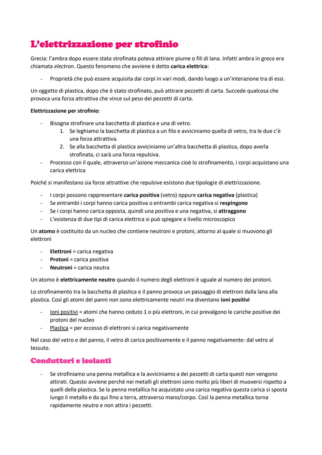 # L'elettrizzazione per strofinio
Grecia: l'ambra dopo essere stata strofinata poteva attirare piume o fili di lana. Infatti ambra in greco