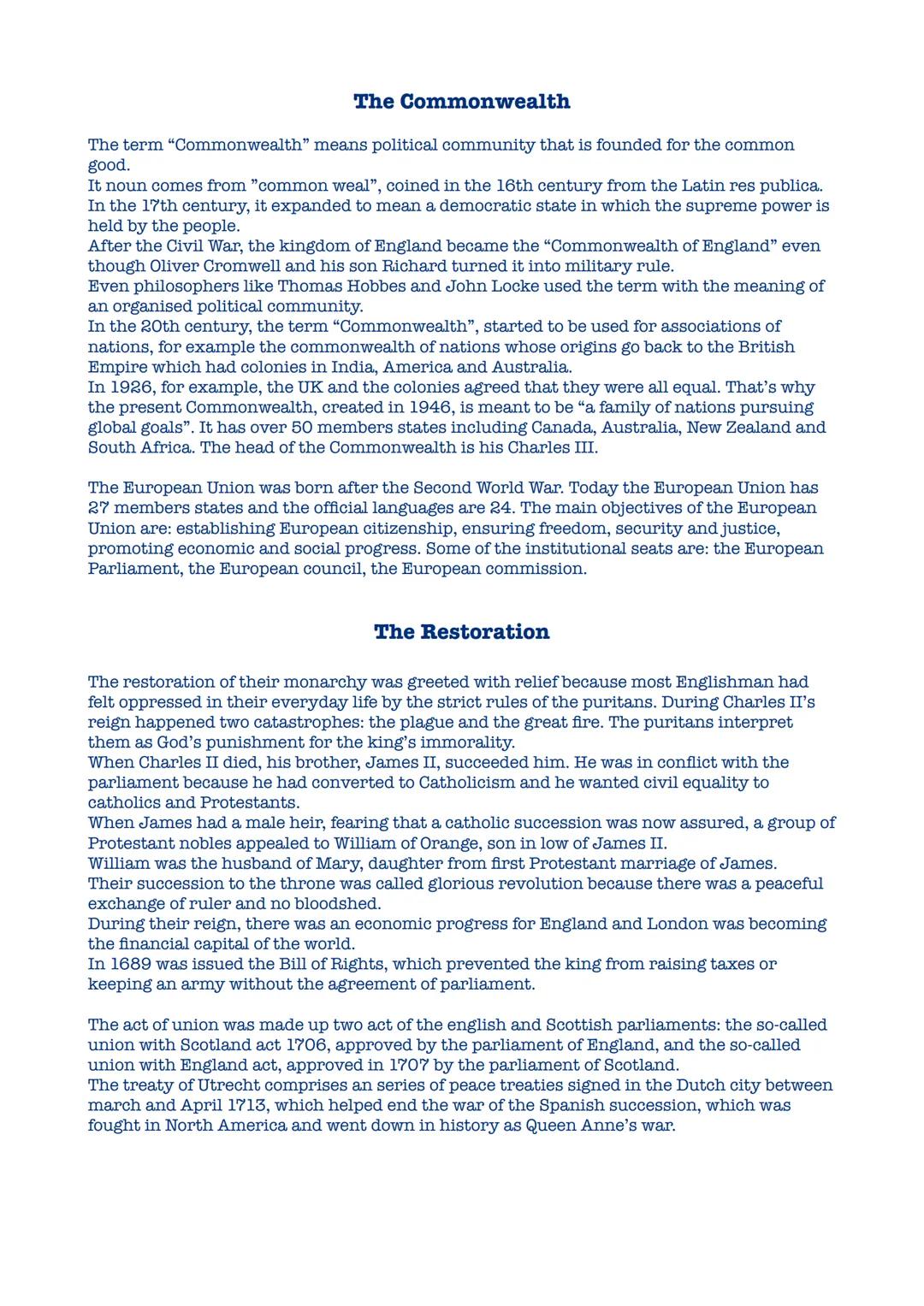 Charles I
When James dies, he was succeeded by his son Charles I. He was shy and never mixed with
ordinary people, he was very fond of art.