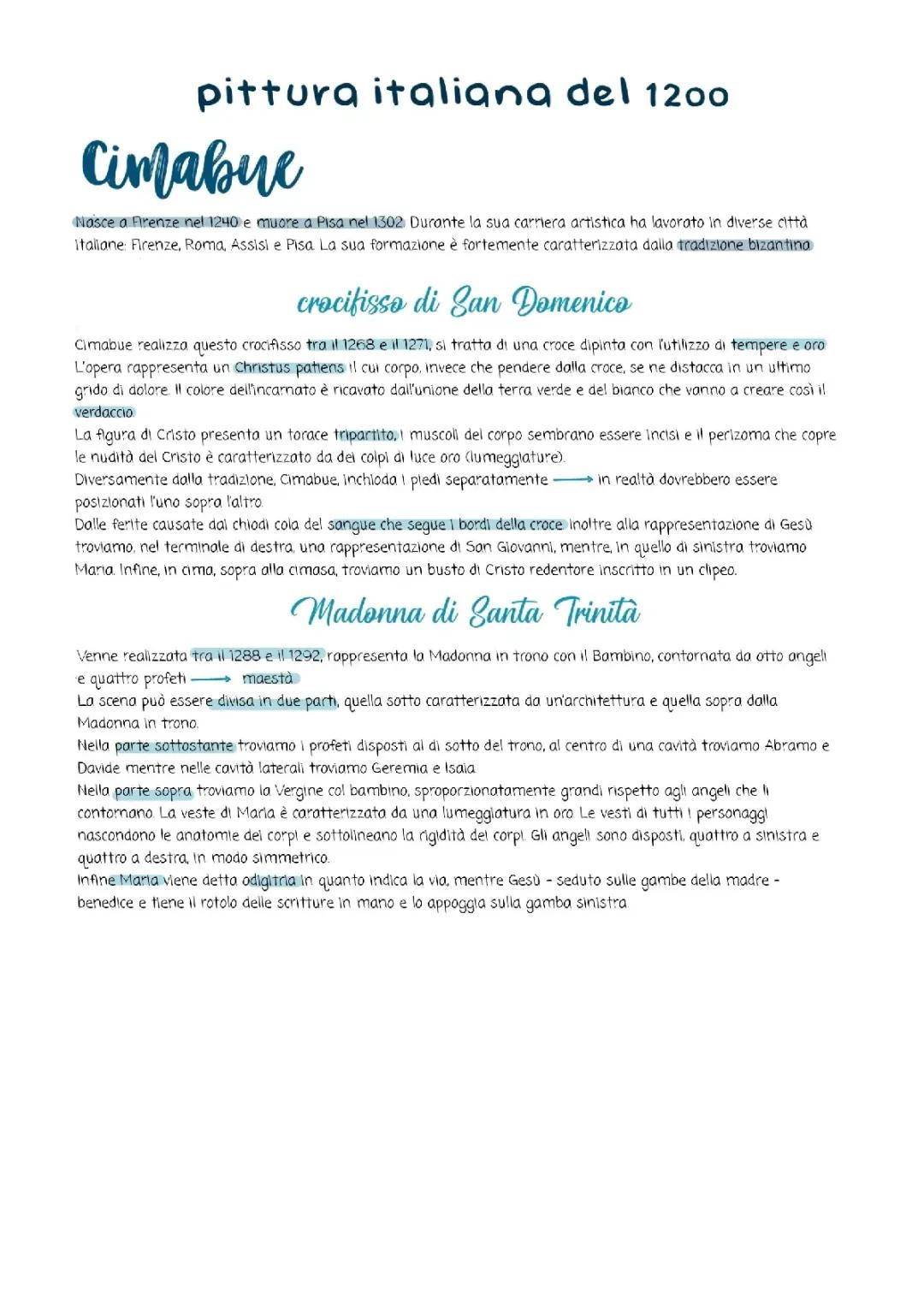 Pittura italiana del 1200