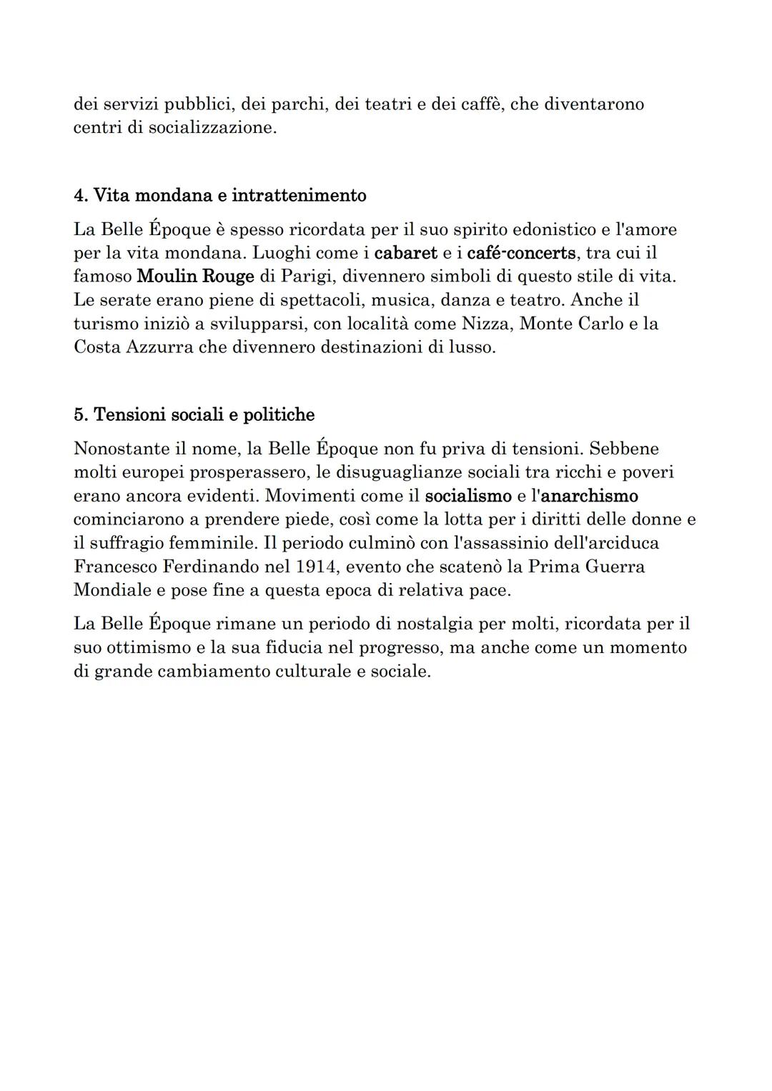 # BELLE EPOQUE
La Belle Époque è un periodo storico che va dalla fine del XIX secolo
all'inizio della Prima Guerra Mondiale (circa 1871-191