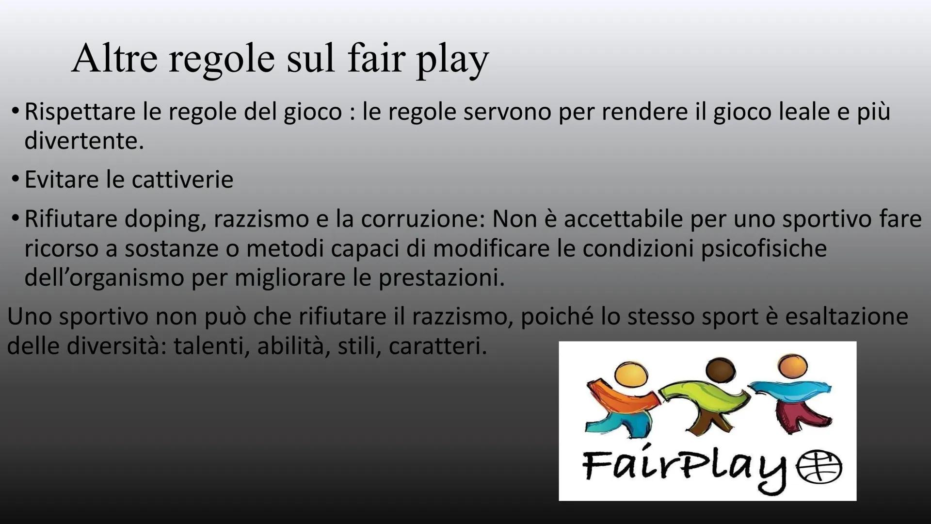 # FAIR PLAY
Il fair play
PANATHLON INTERNATIONAL # Cosa è il fair play?
"Fair play" è un'espressione che significa "gioco leale o
corrett
