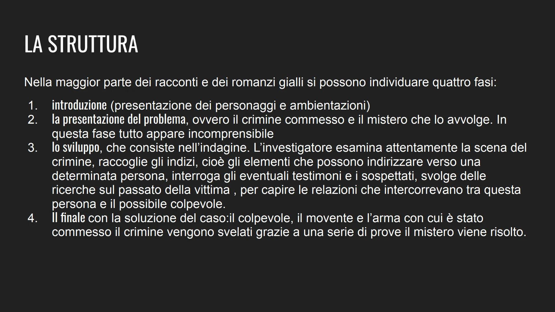 # IL GIALLO # CHE COS' E' IL GIALLO?
II racconto giallo è un testo narrativo che ruota attorno a tre principali ingredienti:
- crimine(omi