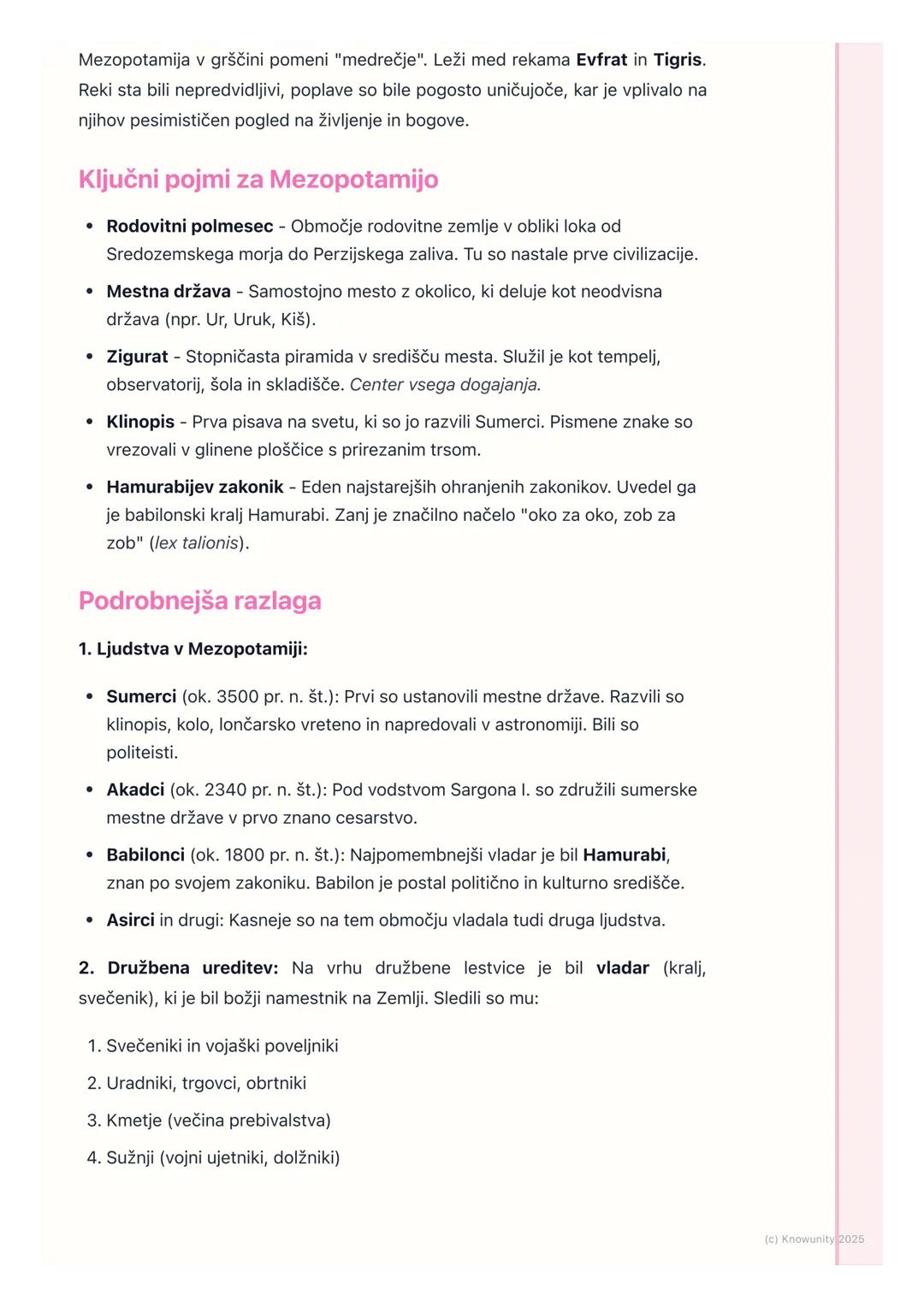 # Prve visoke civilizacije:
# Mezopotamija in Egipt
## Uvod v prve visoke civilizacije
Prve visoke civilizacije so se razvile okoli 4. tis