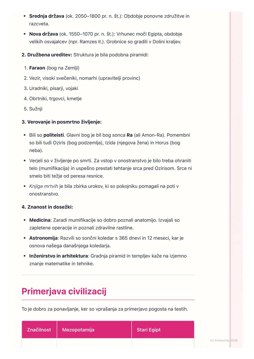# Prve visoke civilizacije:
# Mezopotamija in Egipt
## Uvod v prve visoke civilizacije
Prve visoke civilizacije so se razvile okoli 4. tis