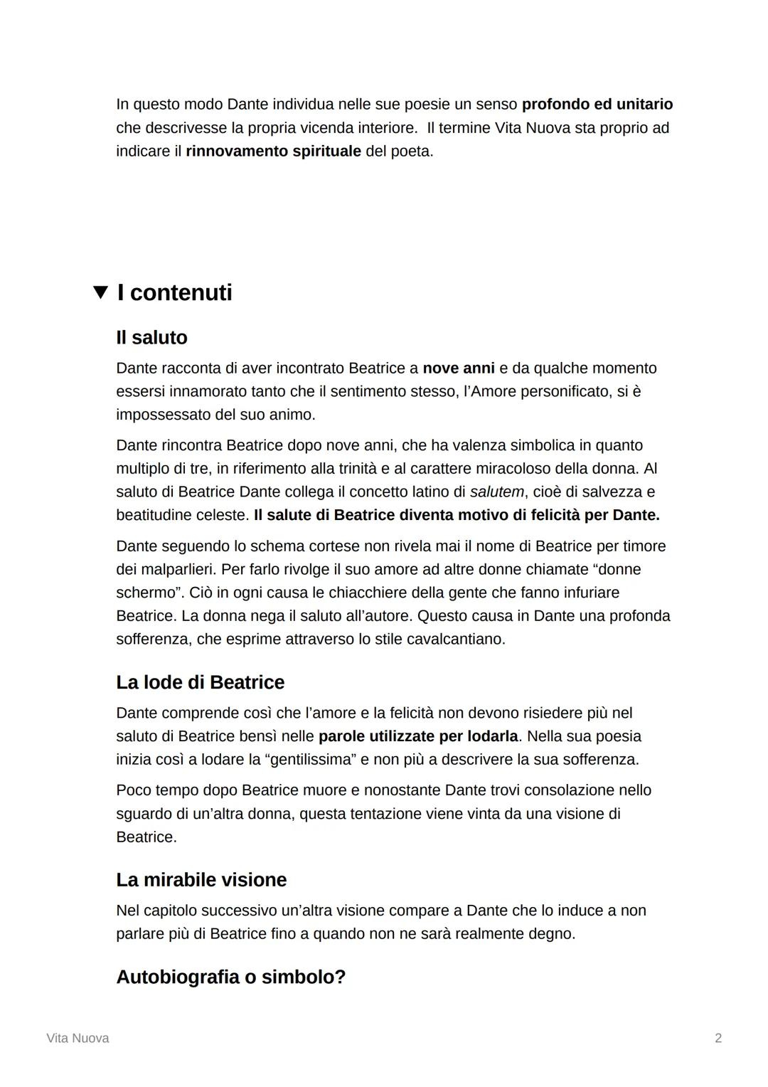 # Vita Nuova
▼ La genesi dell'opera
Firenze era un ambiente culturale molto ricco di fermenti in cui coesistevano
varie correnti poetiche: