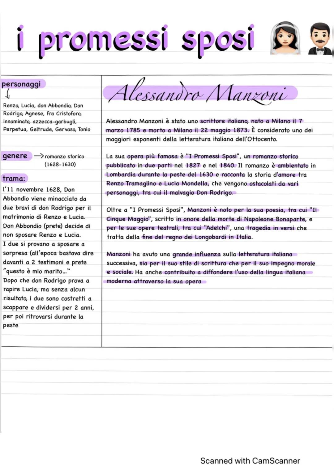 i promessi sposi e Alessandro Manzoni