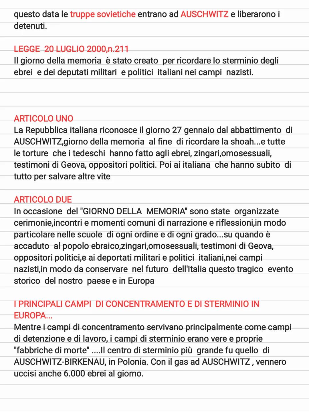 # riassunto "la shoah"
Il termine shoah che dal ebraico significa "catratrastofe", vuole indicare
lo sterminio nazista degli ebrei durante
