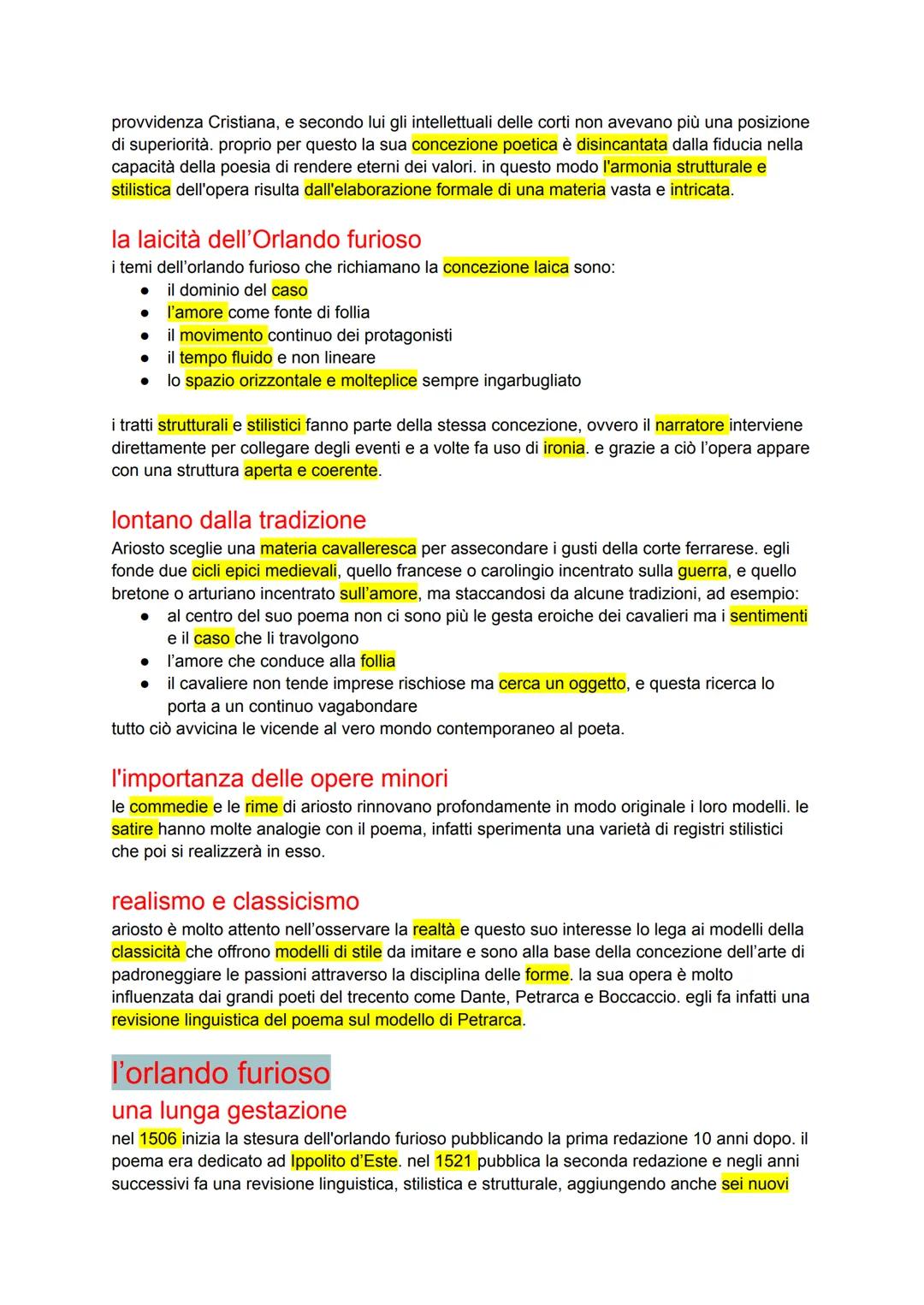 LUDOVICO ARIOSTO
vita e opere
gli anni della formazione
Ludovico Ariosto nasce a Reggio Emilia l'8 settembre 1474 da un conte di origini fer