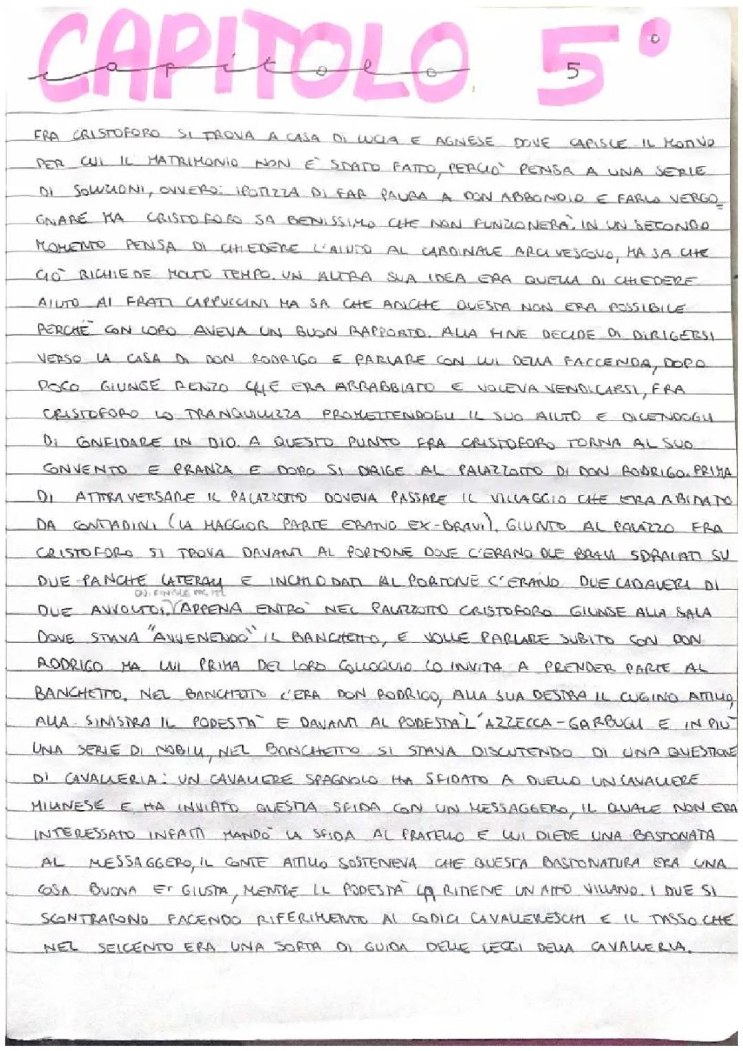 capitolo 5 promessi sposi