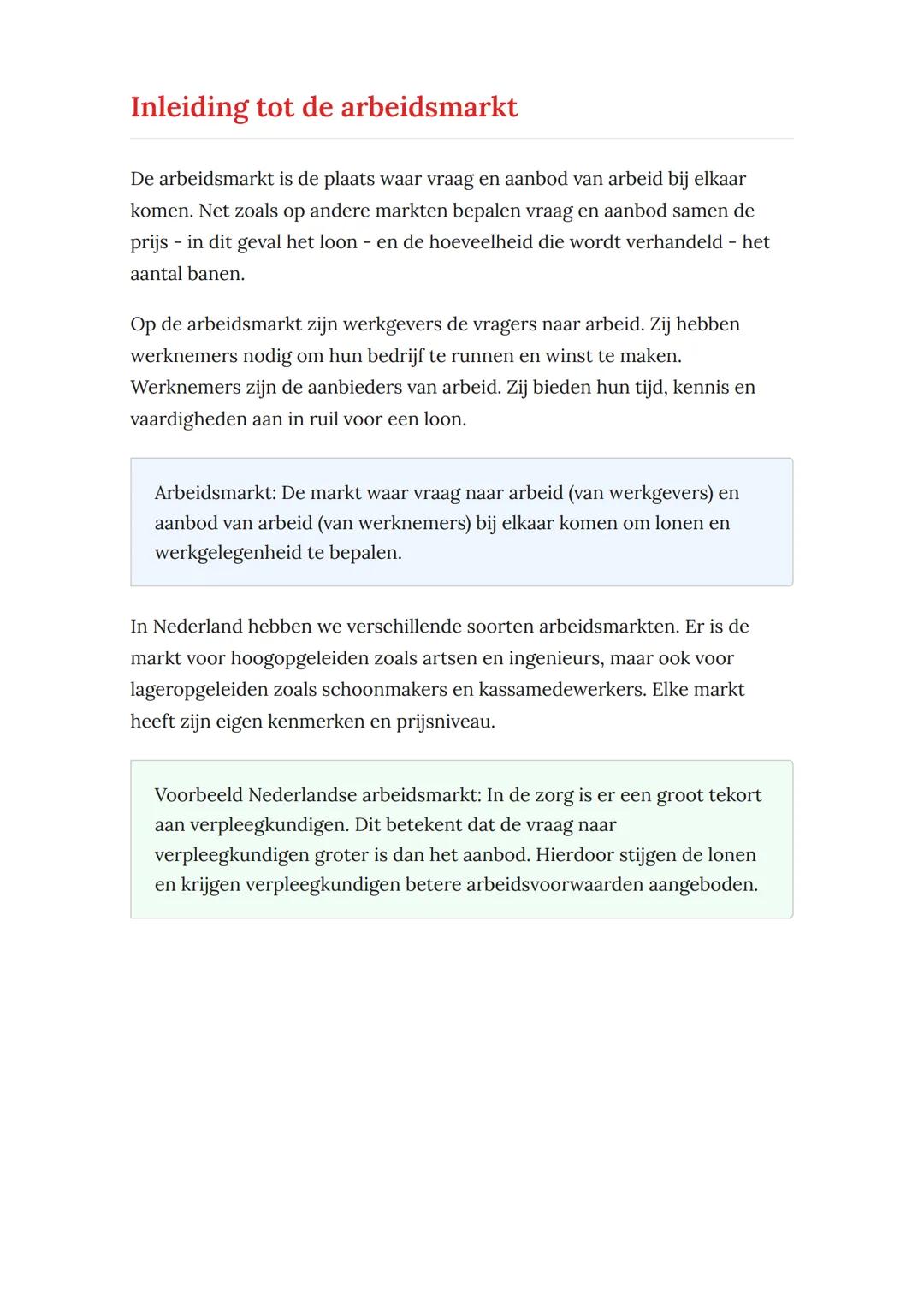 Arbeidsmarkt: vraag en aanbod
in de Nederlandse economie
Hoe vraag en aanbod werken op de Nederlandse arbeidsmarkt
Economie Grade 10 Nethe
