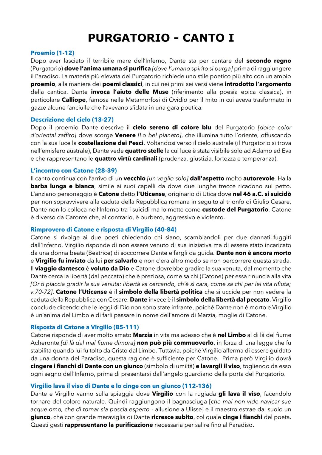 Proemio (1-12)
# PURGATORIO - CANTO I
Dopo aver lasciato il terribile mare dell'Inferno, Dante sta per cantare del secondo regno
(Purgatorio