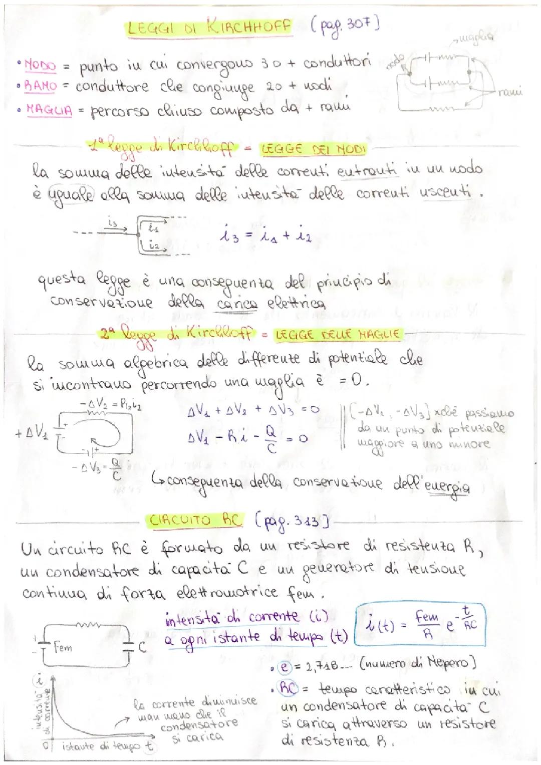 Leggi di Kirchhoff, Circuito RC