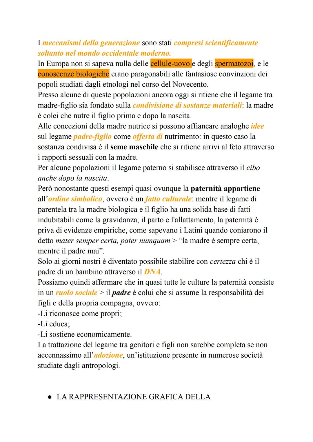 FAMIGLIA, PARENTELA E GENERE
1. Le relazioni di parentela
Le relazioni di parentela sono un fenomeno universale.
In tutte le società umane l