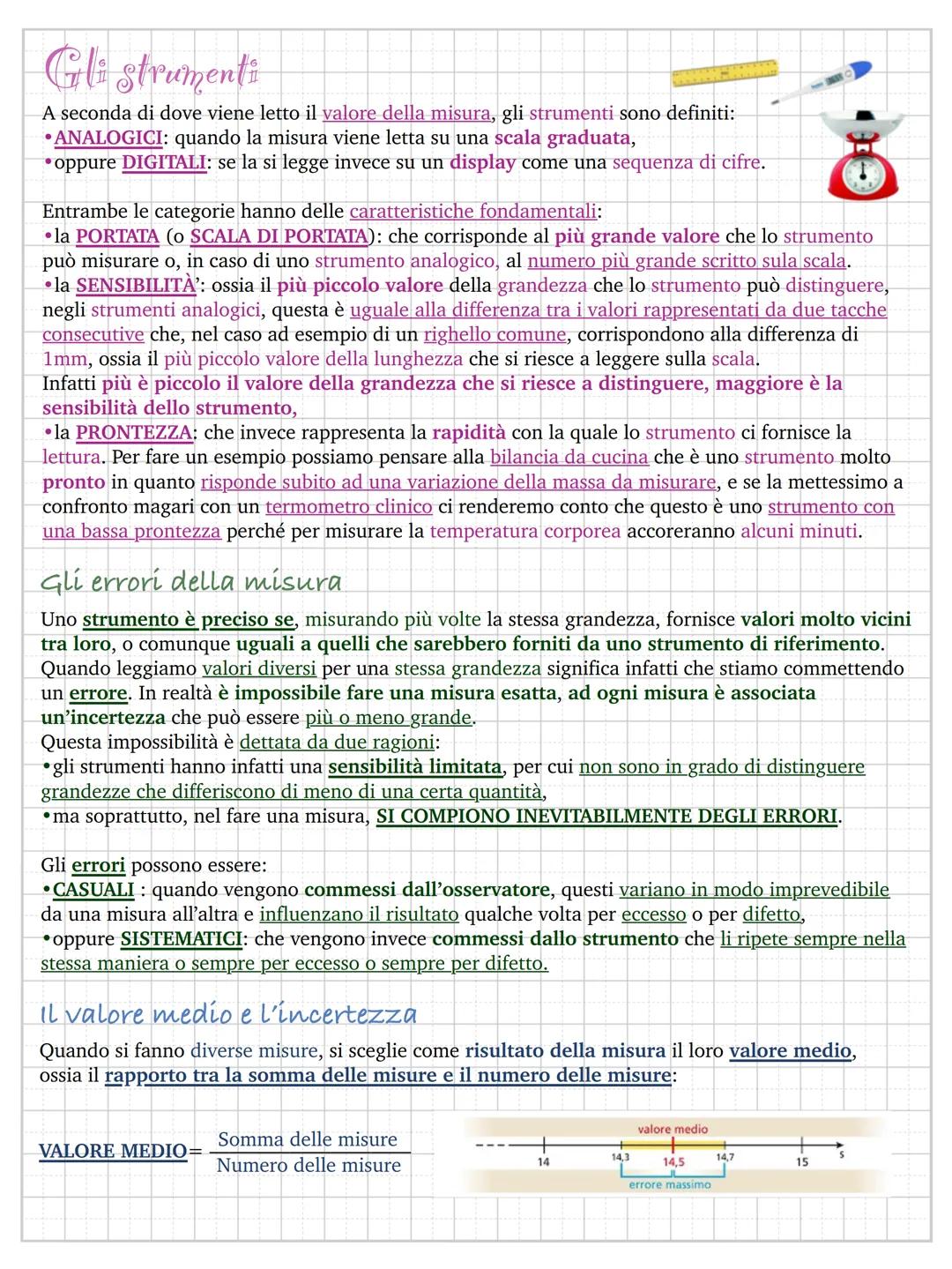 Gli strumenti
A seconda di dove viene letto il valore della misura, gli strumenti sono definiti:
ANALOGICI: quando la misura viene letta su