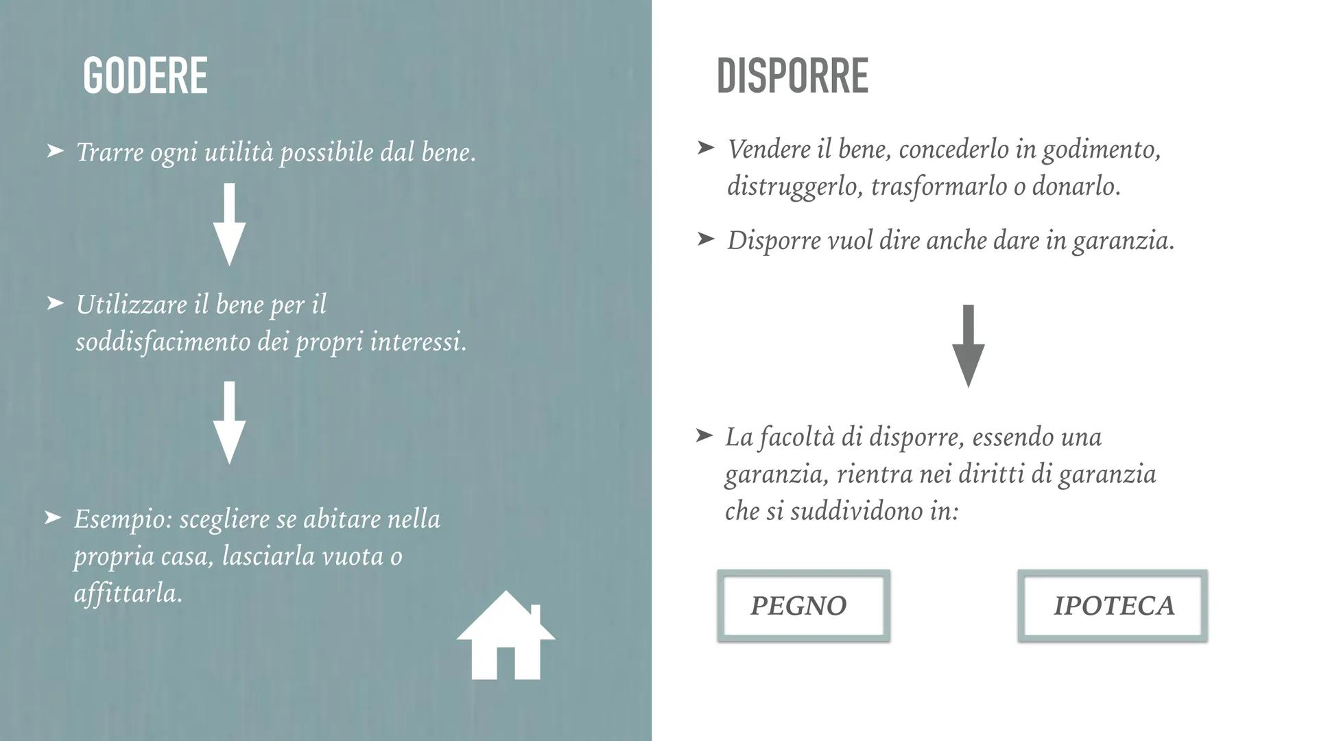 LA PROPRIETÀ ED
IL POSSESSO
4B
PRIVATE
PROPERTY
NO TRESPASSING IL POSSESSO
Il possessore è colui che si comporta nei confronti di un bene co