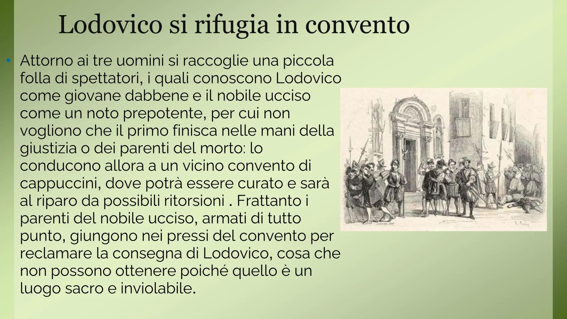 I PROMESSI SPOSI di Alessandro Manzoni
CAPITOLO
Capitolo IV .
Introduzione
"Lodovico non aveva mai, prima d'allora,
sparso sangue;
e, benché
