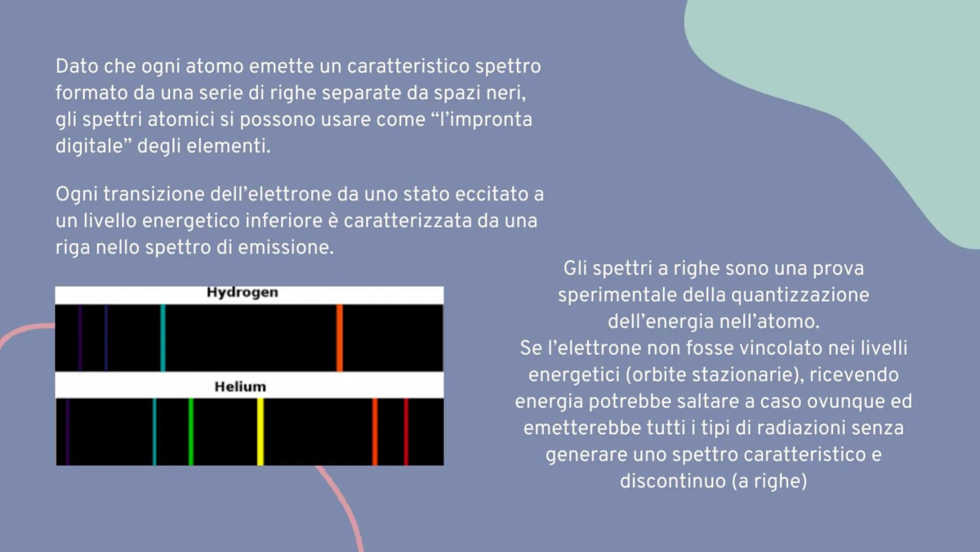 Atomo
quantomeccanico Superamento del modello di
Rutherford
I punti deboli:
• In contrasto con le leggi della fisica classica "particelle ca