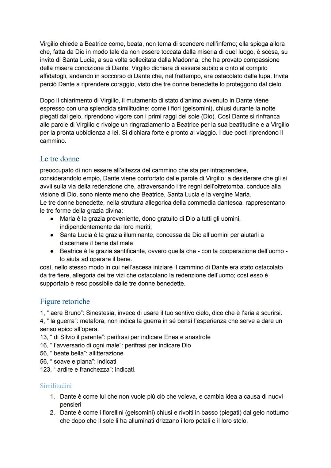 Inferno:
Canto II
Sta scendendo la sera e, mentre l'oscurità dell'aria porta quiete e riposo a tutti gli esseri
sulla terra, solo Dante si a