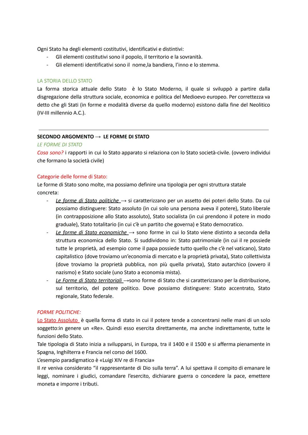 FILE DI DIRITTO 5°ANNO
PRIMO ARGOMENTO LO STATO
Lo Stato
Cos'è uno Stato? Lo Stato è un ente giuridico-amministrativo dotato di potestà terr
