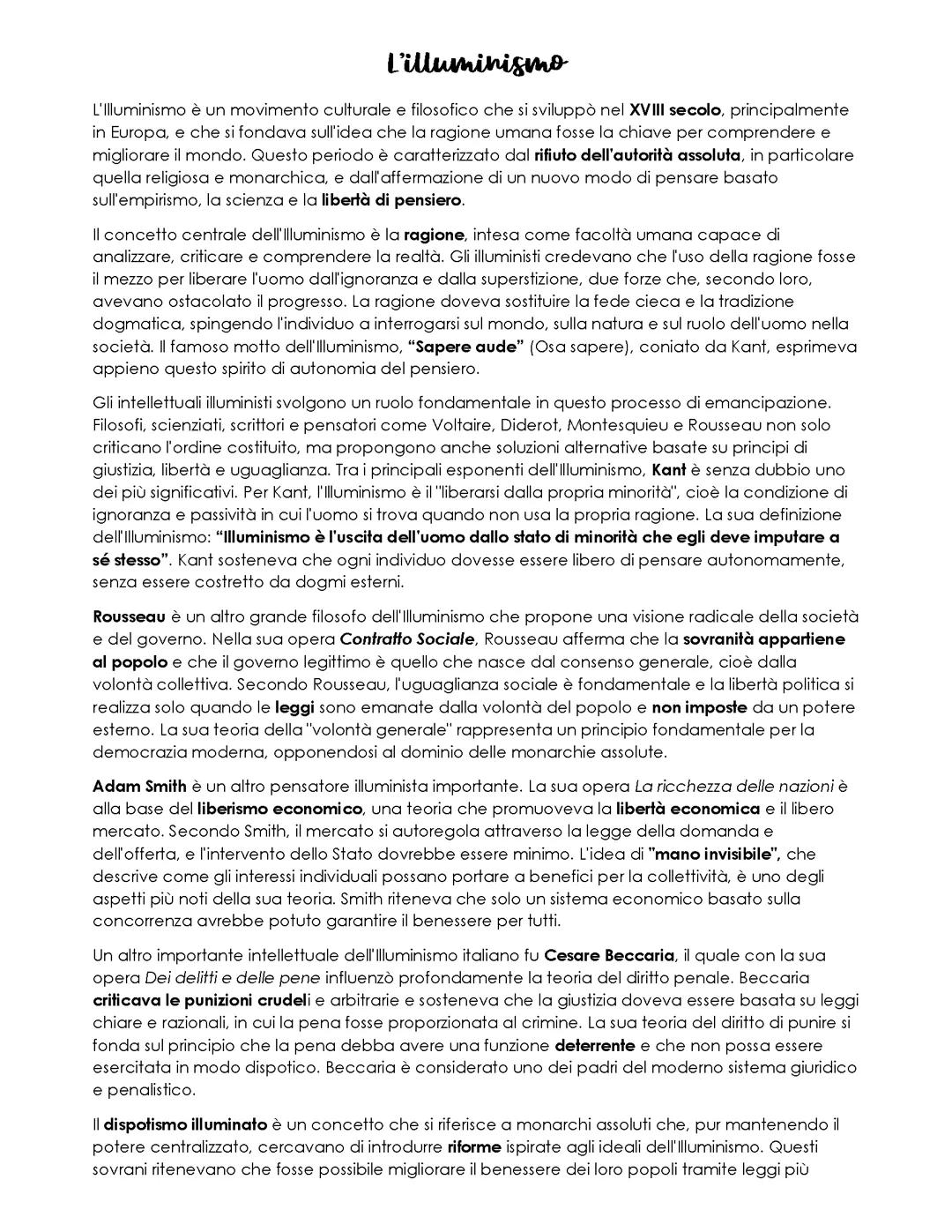 l'illuminismo