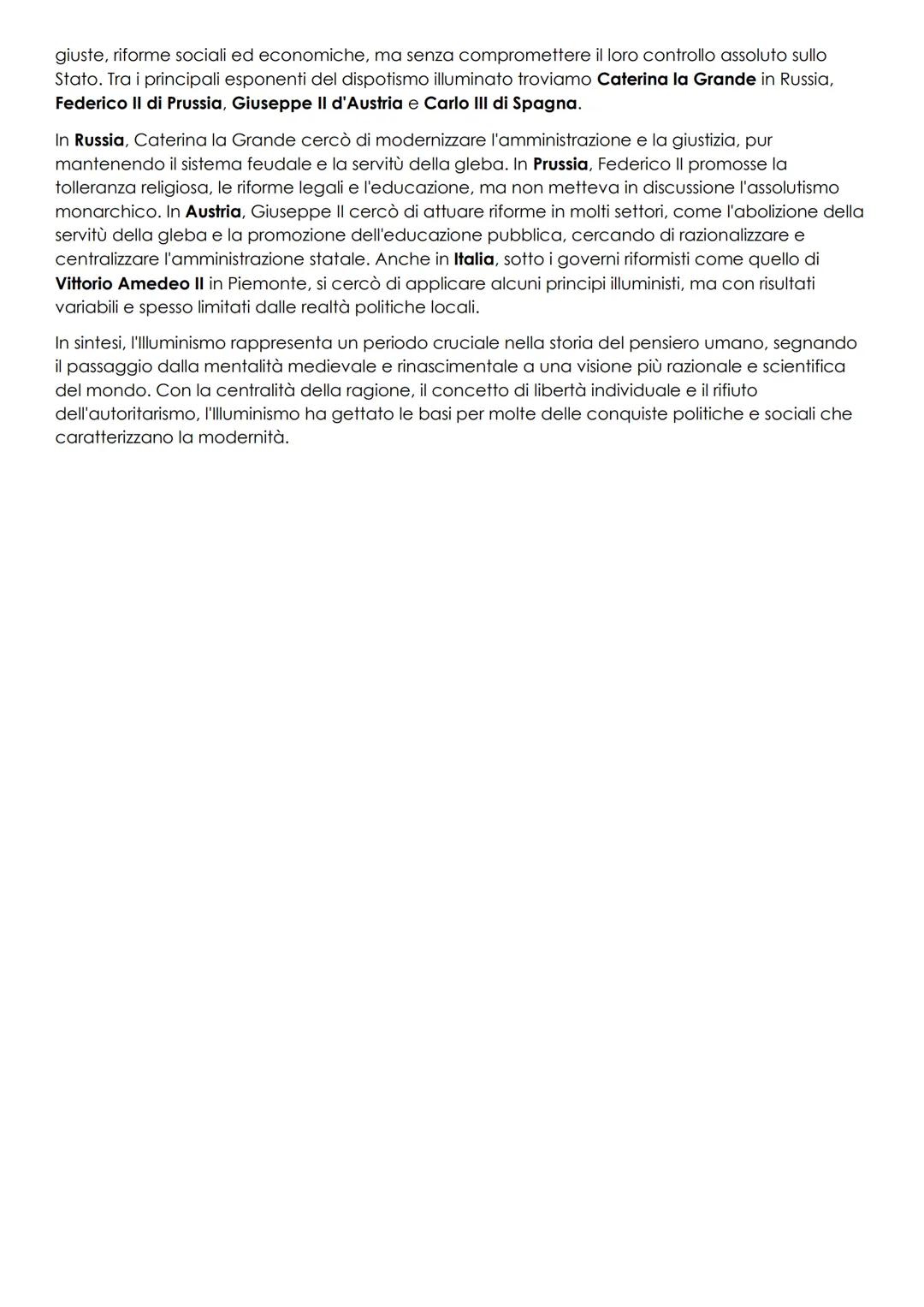 L'illuminismo
L'Illuminismo è un movimento culturale e filosofico che si sviluppò nel XVIII secolo, principalmente
in Europa, e che si fonda