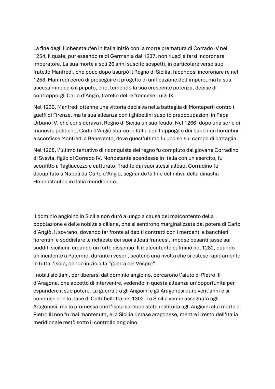 # ULTIMO SCONTRO FRA PAPATO E IMPERO
Nel XII e XIII secolo, il Papato e l'Impero si contendevano la supremazia, creando
divisioni tra i Com