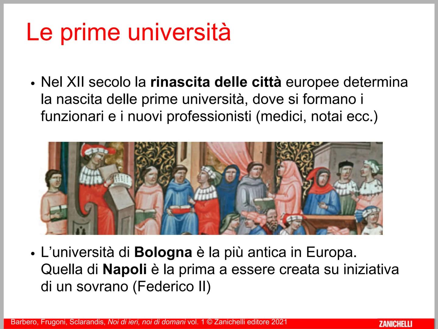 L'Italia comunale e
l'Impero
Barbero, Frugoni, Sclarandis, Noi di ieri, noi di domani vol. 1 © Zanichelli editore 2021
ZANICHELLI La nascita