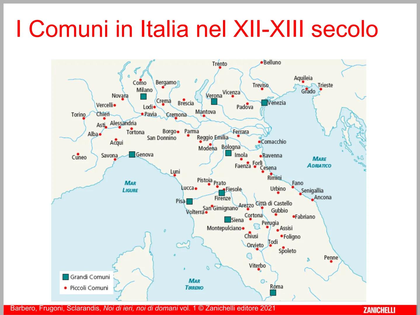 L'Italia comunale e
l'Impero
Barbero, Frugoni, Sclarandis, Noi di ieri, noi di domani vol. 1 © Zanichelli editore 2021
ZANICHELLI La nascita