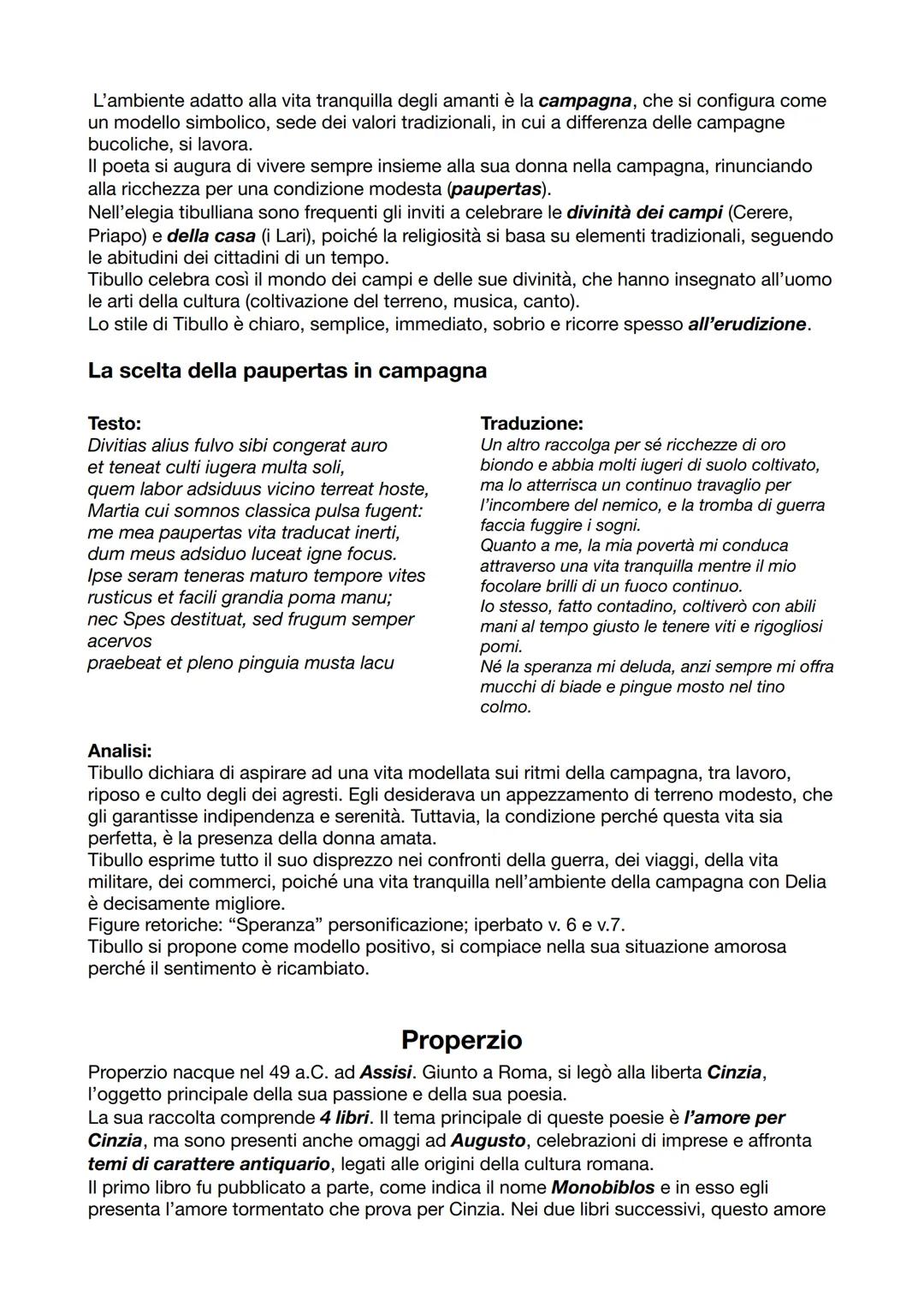 Tibullo e Properzio
L'elegia
Nel I secolo a.C a Roma si sviluppò il genere letterario dell'elegia, in cui è presente il
Distico elegiaco-> u
