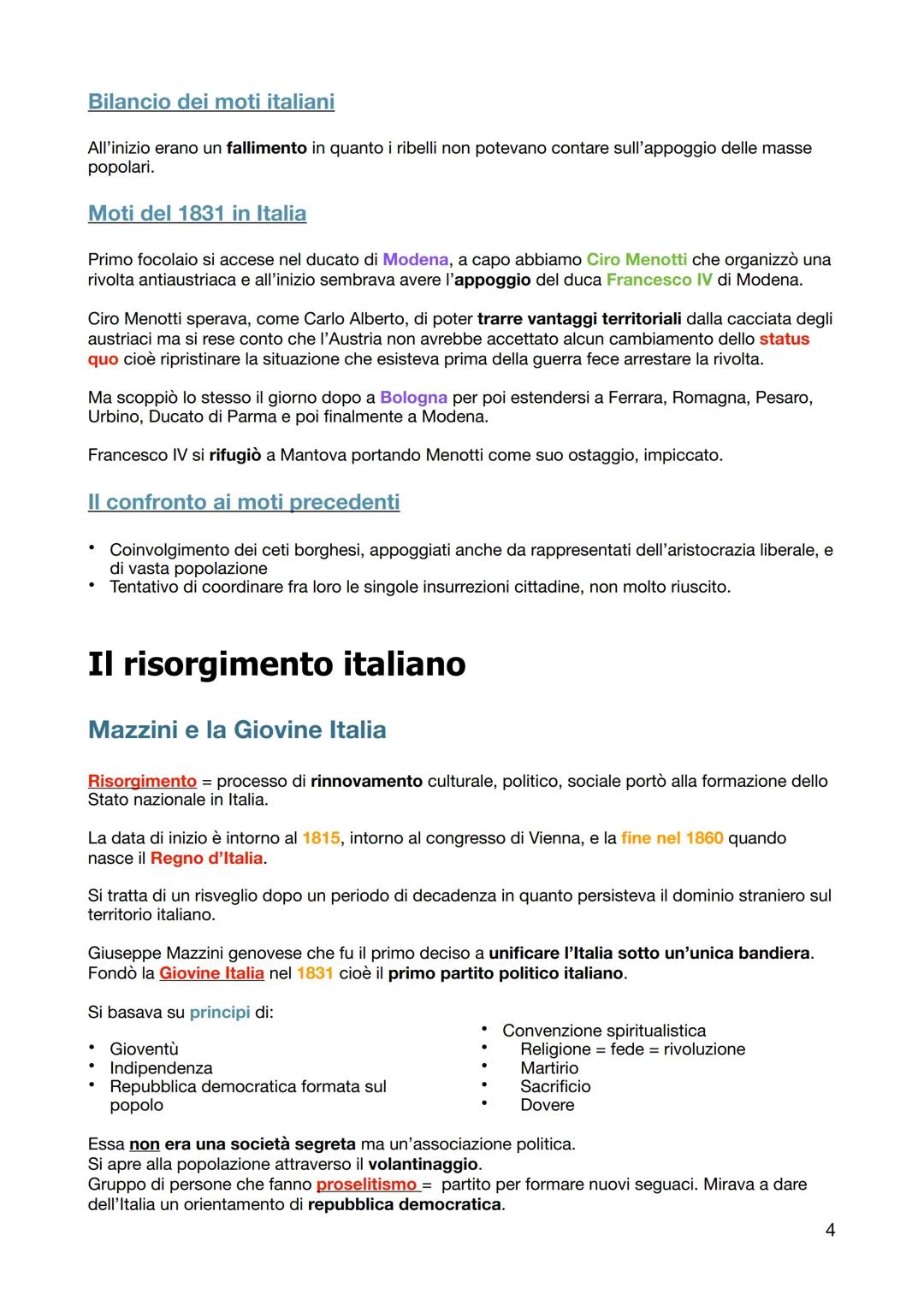 # La Restaurazione e i moti liberali
## Congresso di Vienna
Nel 1° Novembre del 1814 si aprono i lavori del congresso di Vienna. Promotore