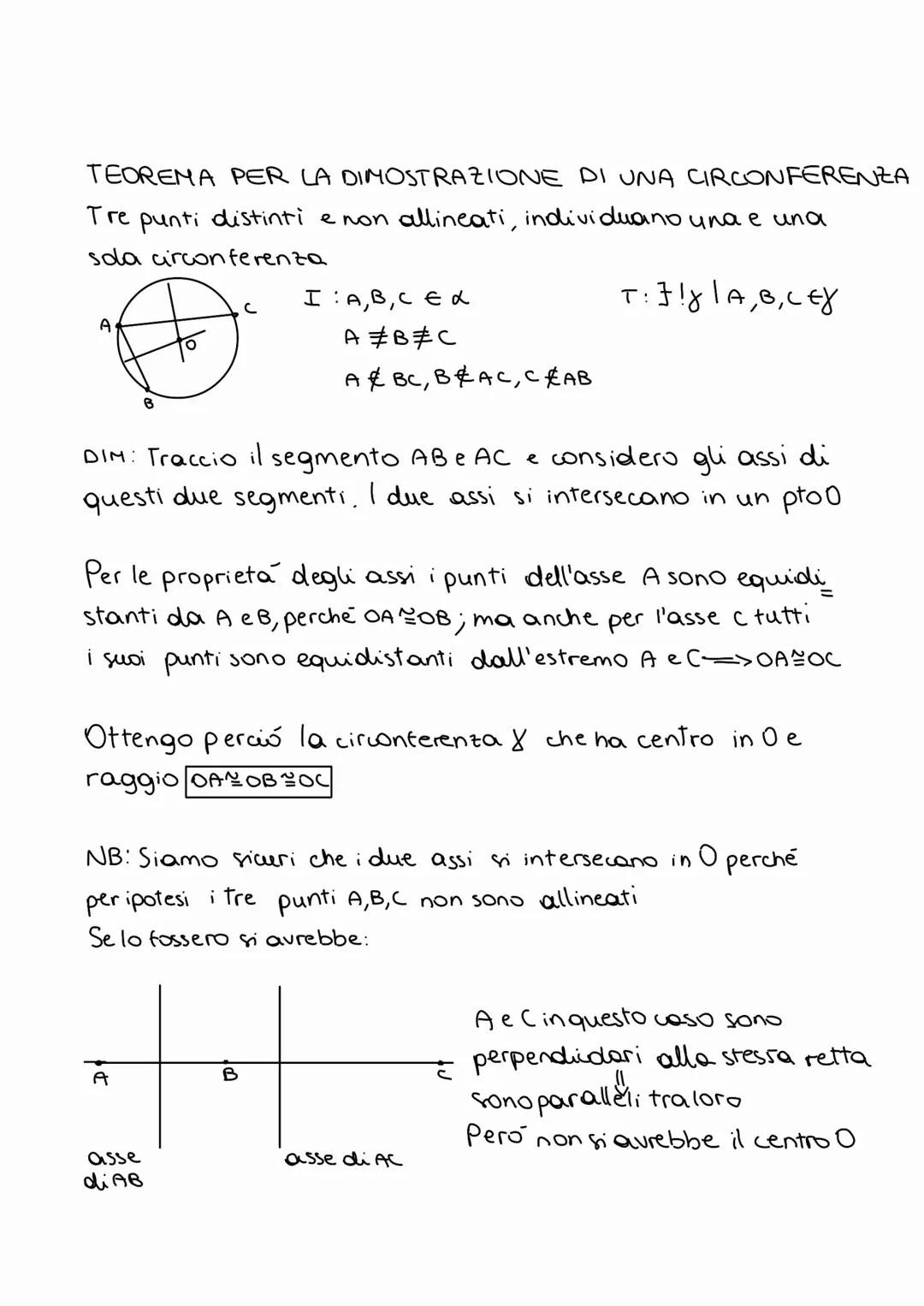 O
LUOGHI GEOMETRICI
DEF. Un luogo geometrico è l'insieme di tutti e soli quei punti
che godono di una determinata proprieta
L'asse di un seg