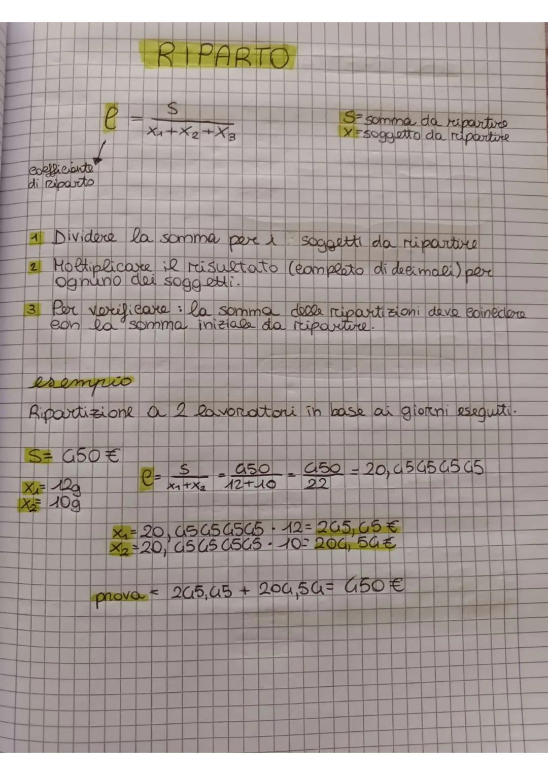 # CALCOLI SOPRACENTO
aumenti
100 : (100+R) = S : (s+p)
aumento
in percentuale
prez
base
prezzo con
aumento
- Il per mille (20) si usa