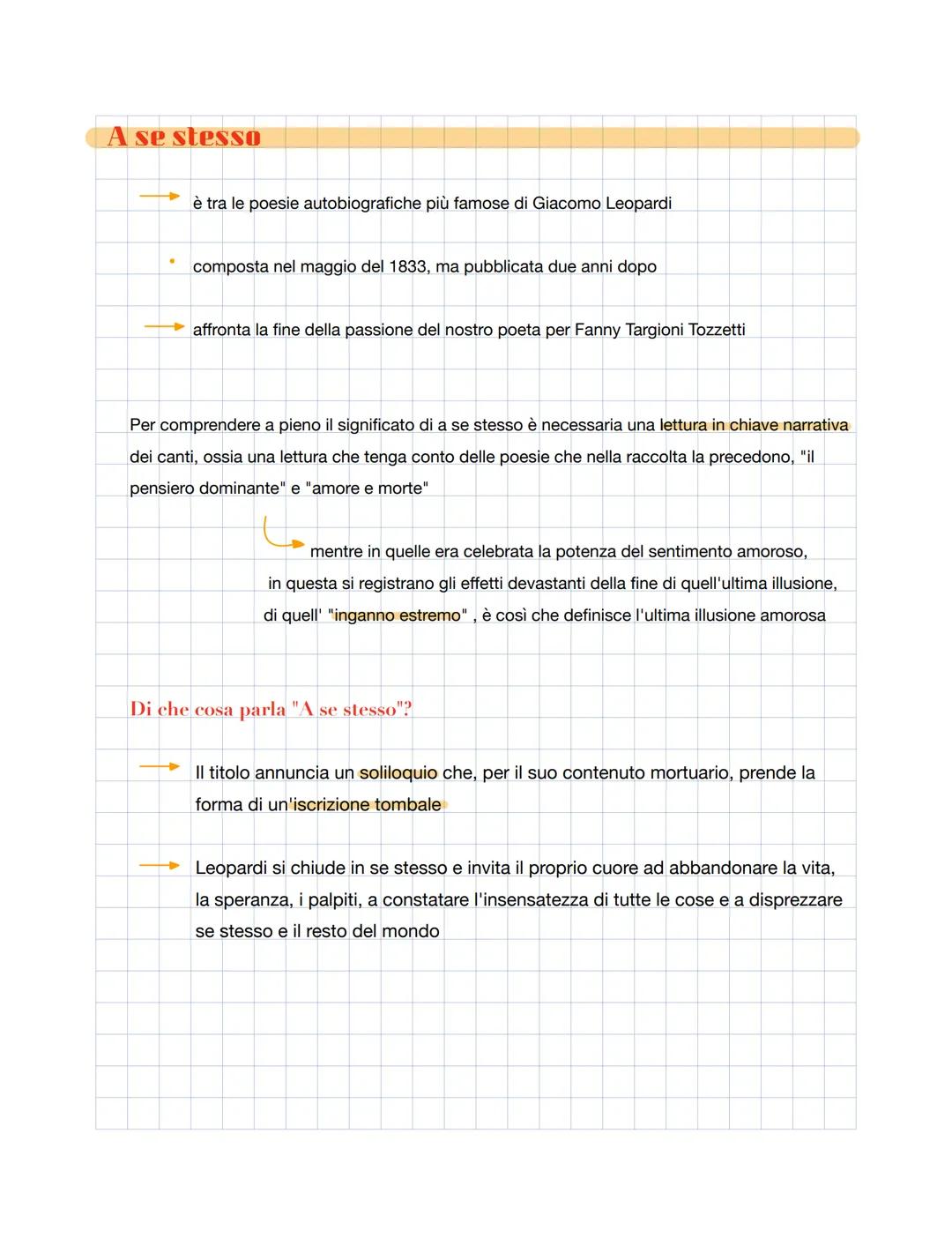 A se stesso
è tra le poesie autobiografiche più famose di Giacomo Leopardi
composta nel maggio del 1833, ma pubblicata due anni dopo
affront